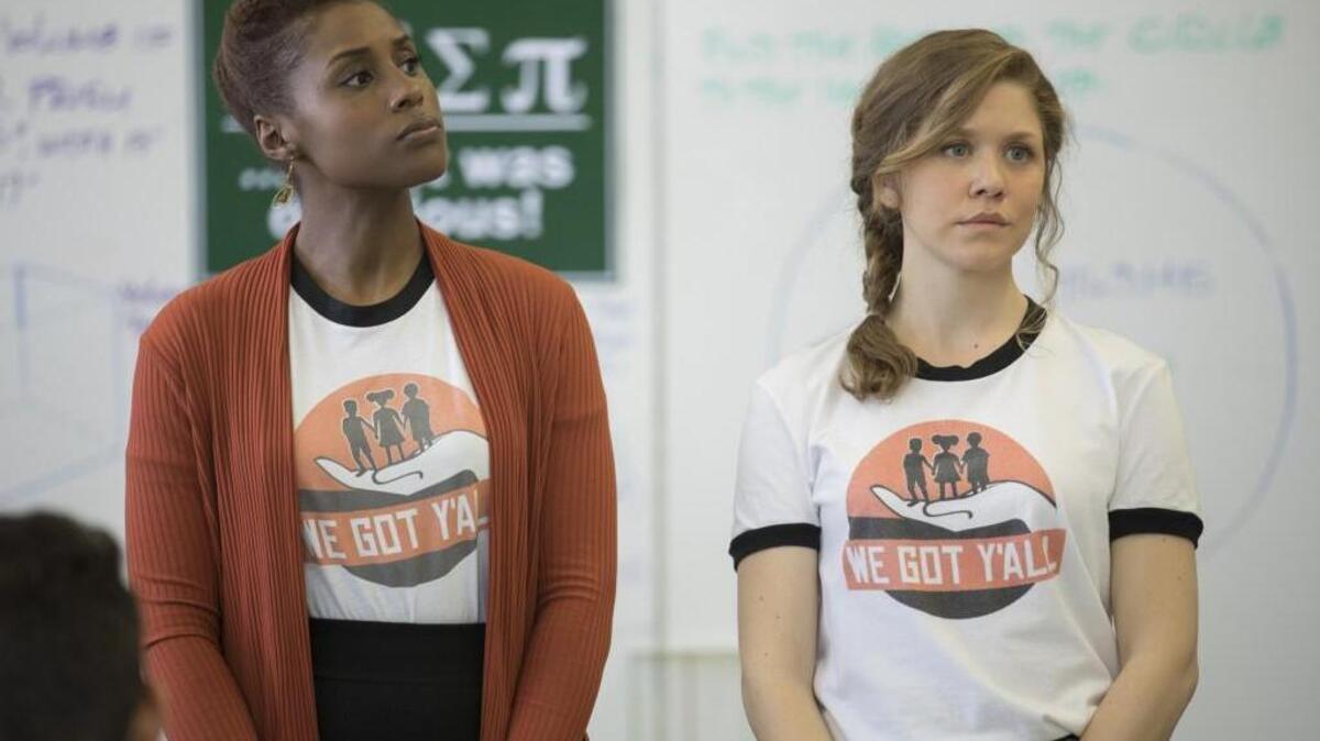 Issa Rae, left, and Lisa Joyce in “Insecure” on HBO.
