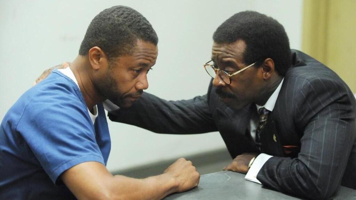 Cuba Gooding Jr., left, as O.J. Simpson and Courtney B. Vance as Johnnie Cochran in “The People v O.J. Simpson.”
