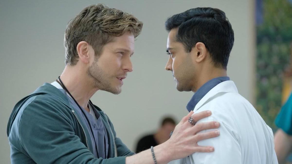 Matt Czuchry, left, and Manish Dayal in “The Resident” series premiere on Fox.