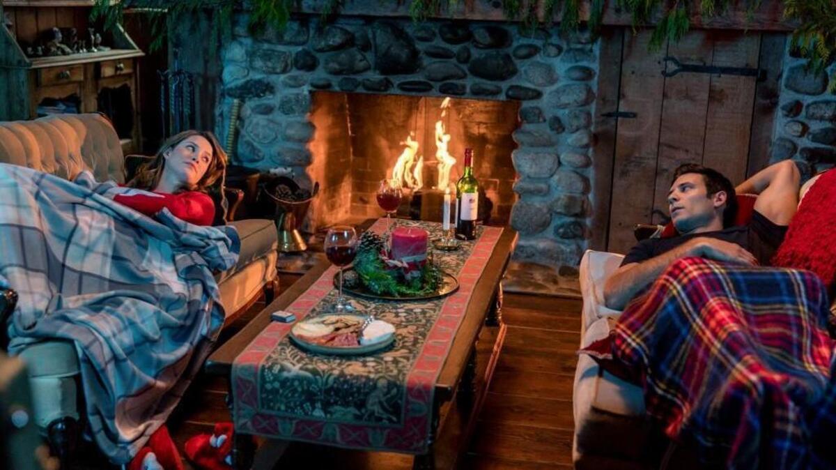 Merritt Patterson, left, and Steve Lund in “The Christmas Cottage” on the Hallmark Channel.