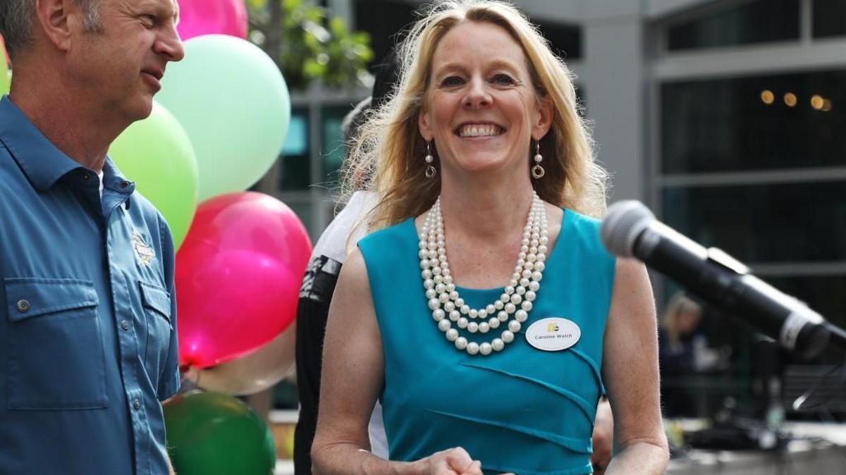 Caroline Welch, president and general manager of WTVD ABC11, at a press conference on October 23, 2017 to announce that WTVD will sponsor the 2017 Raleigh Christmas Parade.