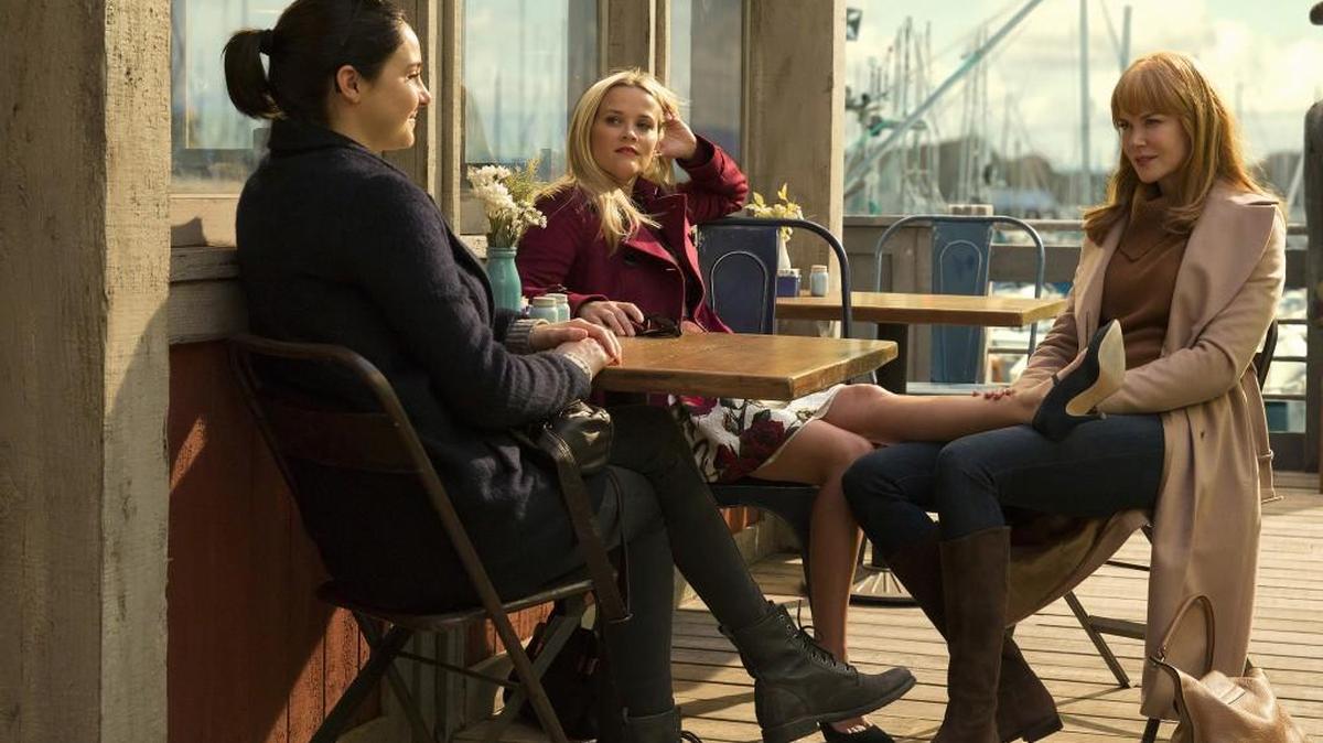 (L-R): Shailene Woodley, Reese Witherspoon and Nicole Kidman in HBO’s “Big Little Lies.”