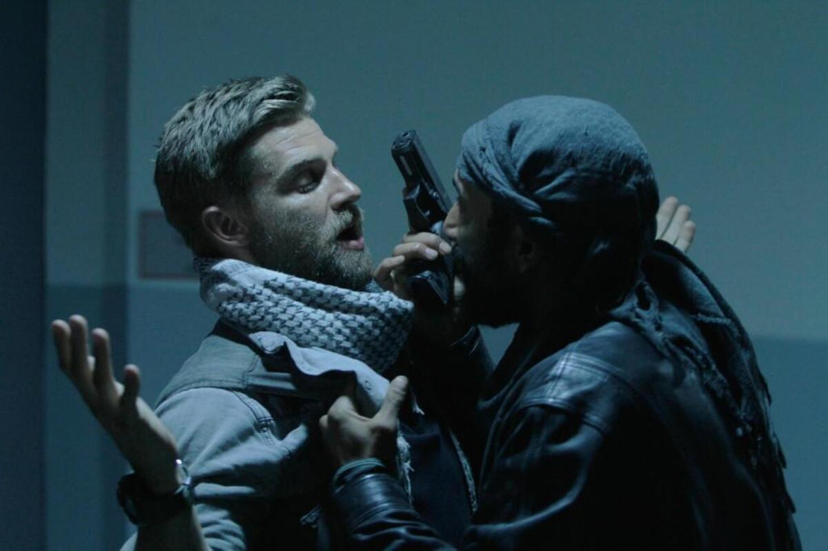 Mike Vogel, left, as Captain Adam Dalton in NBC’s “The Brave.”