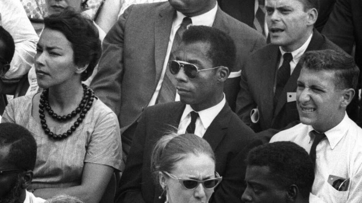 James Baldwin (center) at the March on Washington for Jobs and Freedom, 28 August 1963, Washington.
