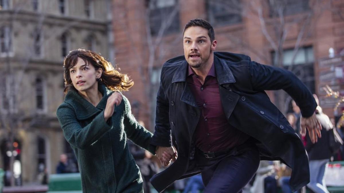Kristin Kreuk, left, as Catherine and Jay Ryan as Vincent in the series finale of “Beauty and the Beast.”