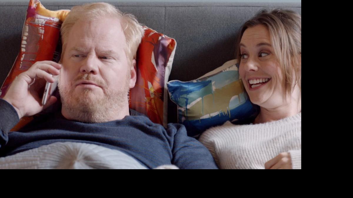 
Jim Gaffigan, left, and Ashley Williams star in “The Jim Gaffigan Show" which debuts Wednesday on TV Land.

