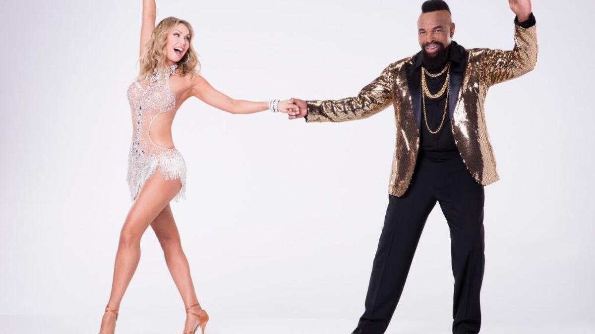 Kym Johnson, left, with Mr. T on ABC’s “Dancing with the Stars.”