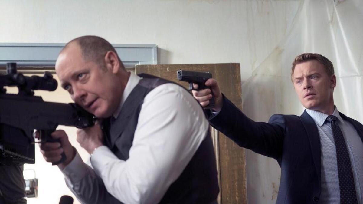 James Spader, left, as Raymond "Red" Reddington and Diego Klattenhoff as Donald Ressler in “The Blacklist.”