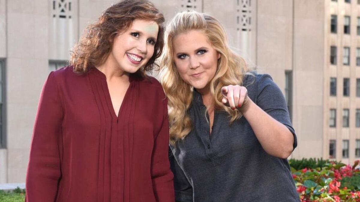 
SNL castmember Vanessa Bayer (left) with host Amy Schumer.
