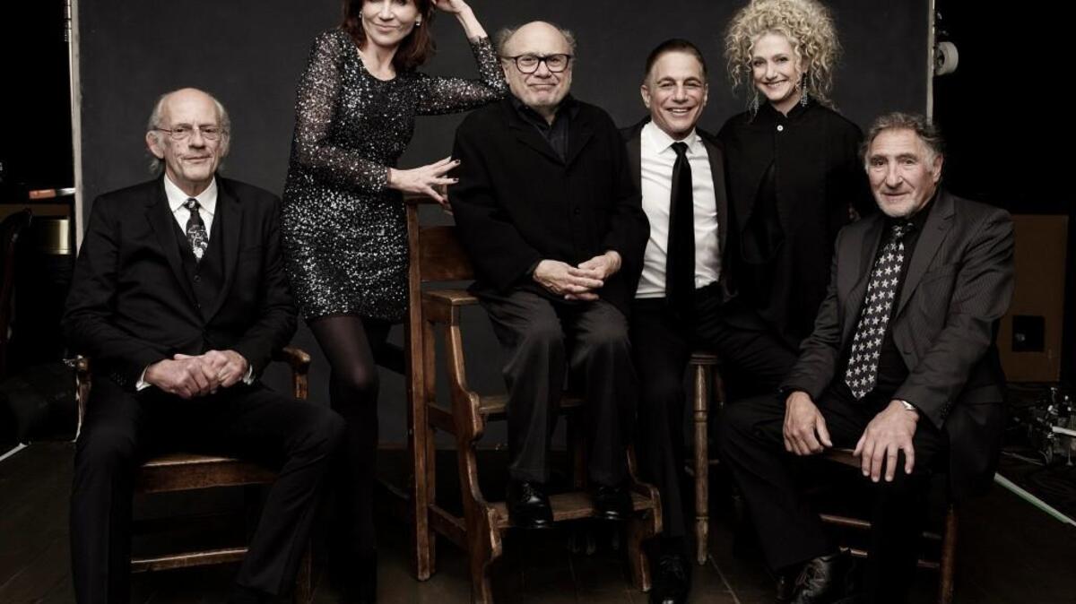 The cast of “Taxi” showed up for NBC’s “Must See TV: An All-Star Tribute To James Burrows.” (L-R): Christopher Lloyd, Marilu Henner, Danny DeVito, Tony Danza, Carol Kane and Judd Hirsch.
