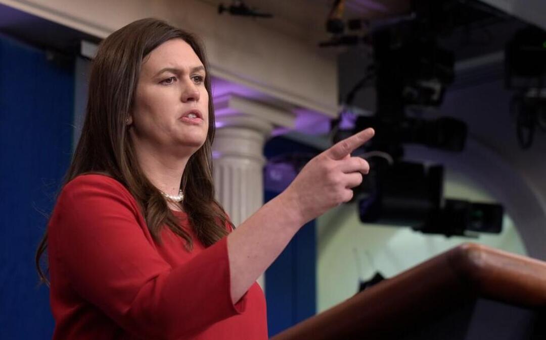 White House press secretary Sarah Huckabee Sanders speaks during the daily briefing at the White House in Washington, Wednesday, Aug. 2, 2017. (AP Photo/Susan Walsh)