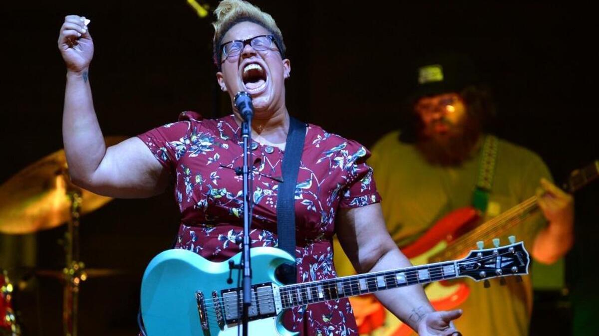 Alabama Shakes in concert on the second stop of their world tour at Cary’s Booth Amphitheater on June 9, 2015.