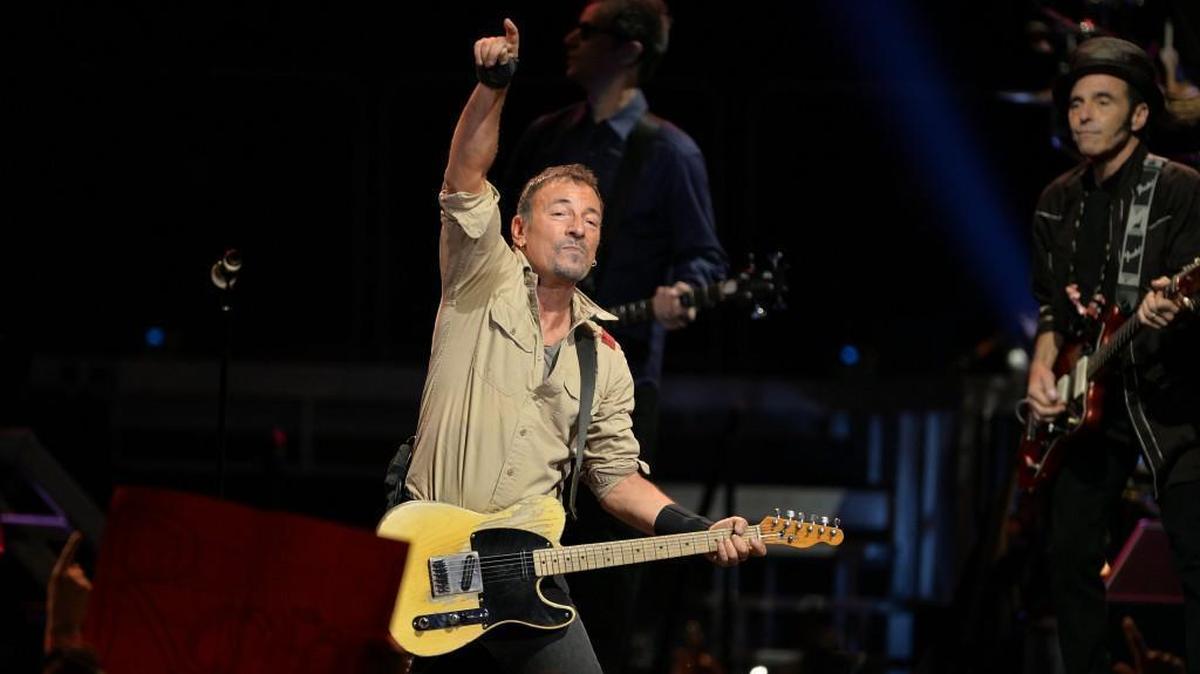 Bruce Springsteen in concert in Raleigh in 2014.