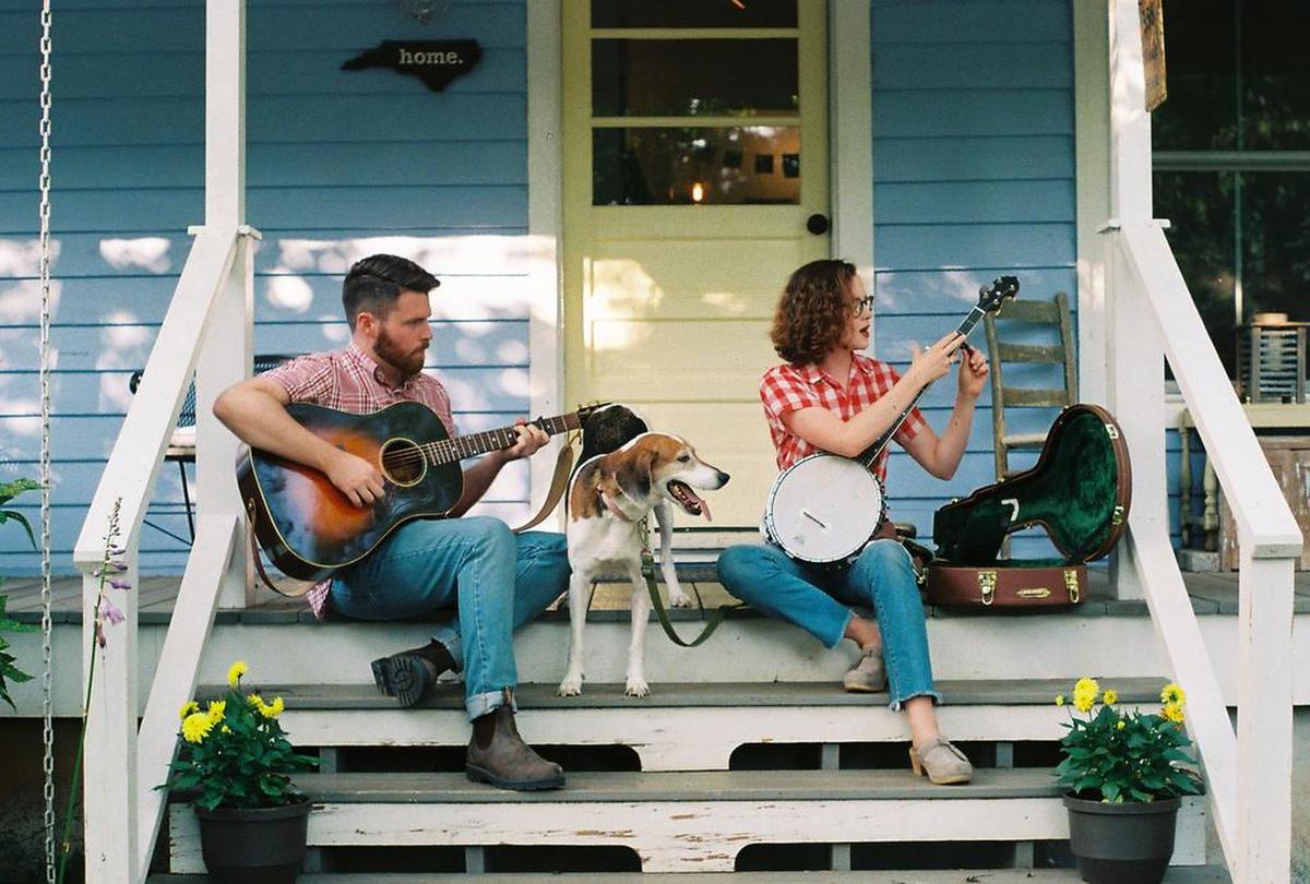 Chatham Rabbits are the husband-and-wife team of Austin and Sarah McCombie, pictured with their dog, Ruby. Married in 2015, they launched Chatham Rabbits as a full-time venture.