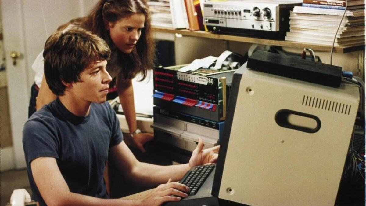 Matthew Broderick and Ally Sheedy give a then-flashy new computer a workout in “War Games.”