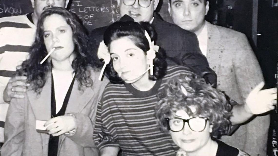 Ali Farahnakian, clockwise from upper left, mugs for a photo with Bill Chott, Pat McCartney, Amy Poehler, Tina Fey and Rachel Hamilton during a mid-1990s stint with the Second City Touring Company.
