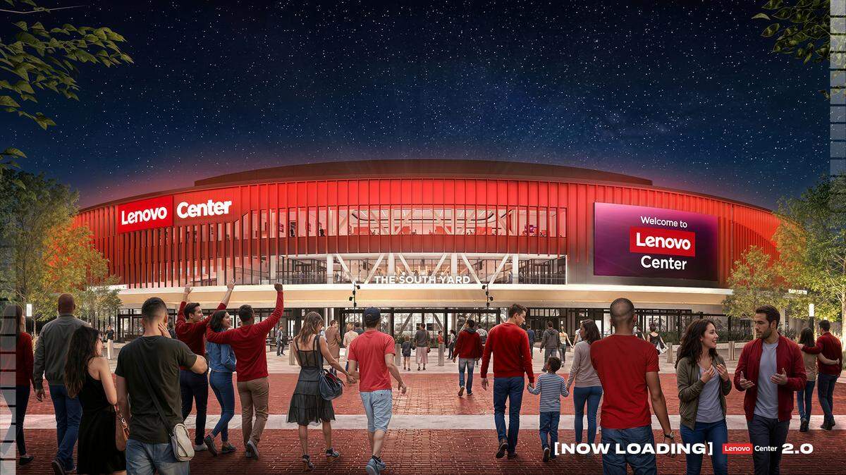 A rendering of the South Plaza.