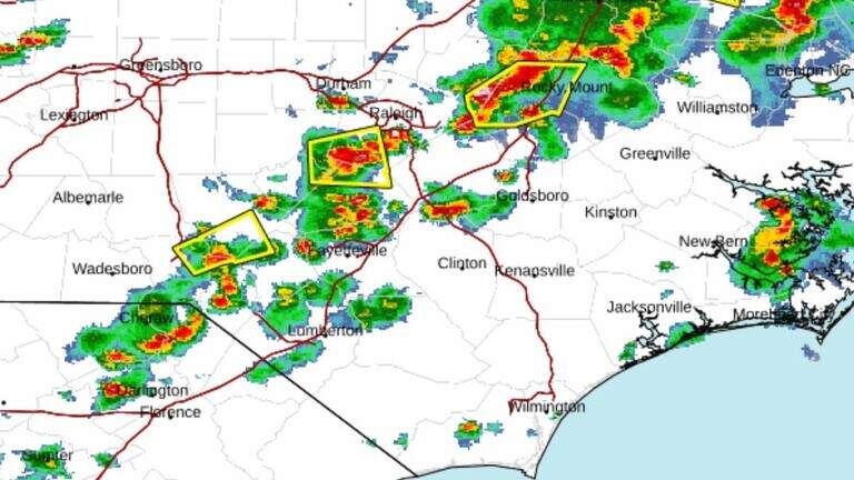 Severe thunderstorm warning issued for Triangle, with wind and hail