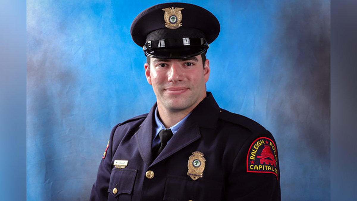 First Class Officer M.A. Gillick was seriously injured while responding to a shooting at a Raleigh townhome Jan. 21, 2025.