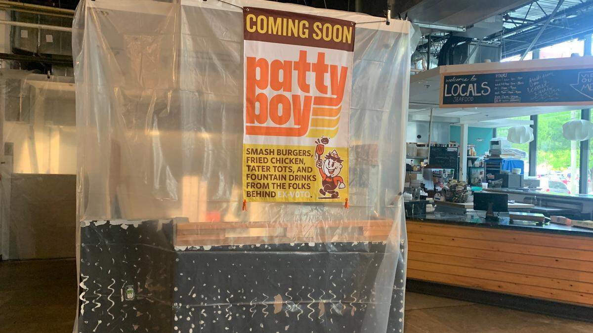 The lone vacancy at the Durham Food Hall will be filled by Patty Boy, a new smashburger concept from Ex-Voto.