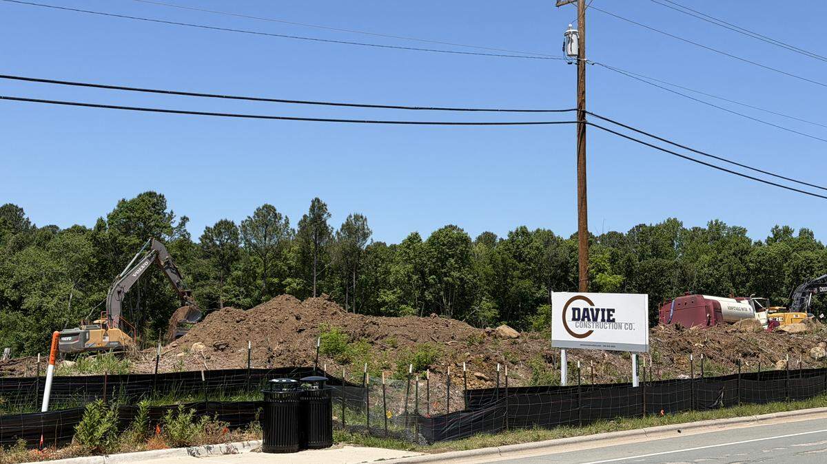 Construction is underway for 124 apartments on South Briggs Avenue in Durham for students and the broader community.