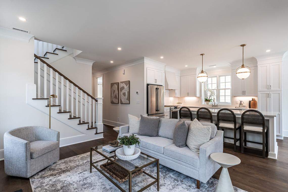 Inside a $1.8 million single-family home for sale at Welham Commons Cottages in Raleigh’s Hayes Barton.