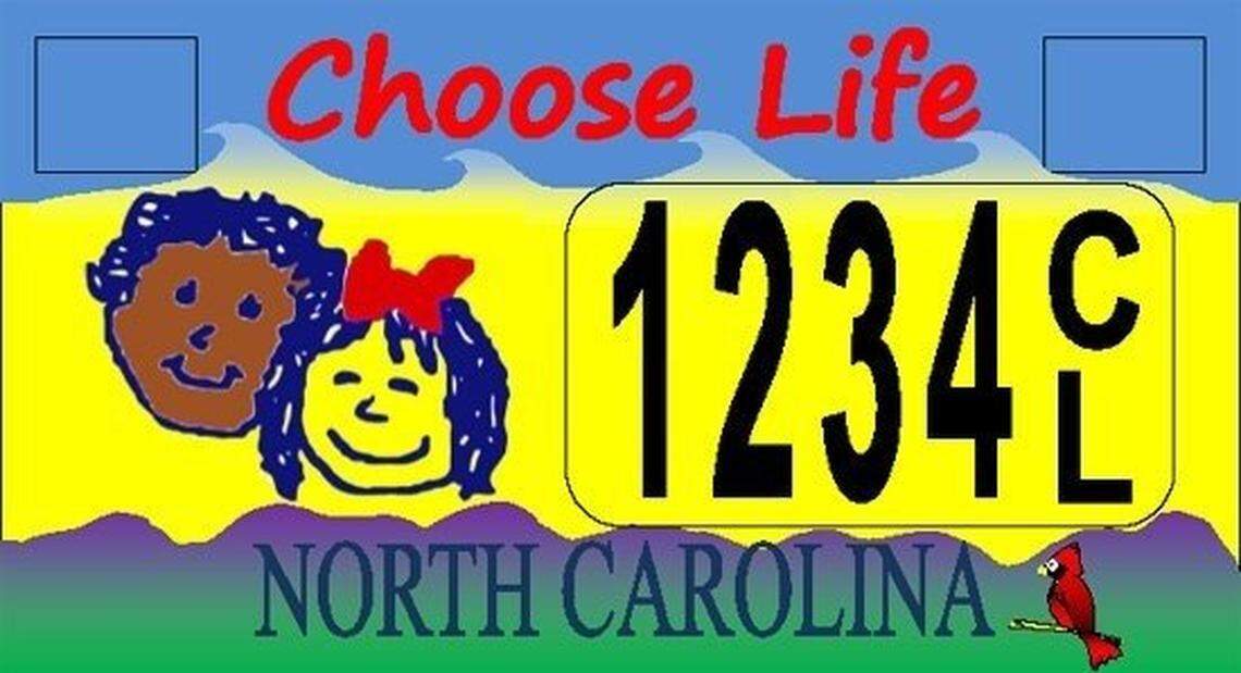 The “Choose Life” NC license plate