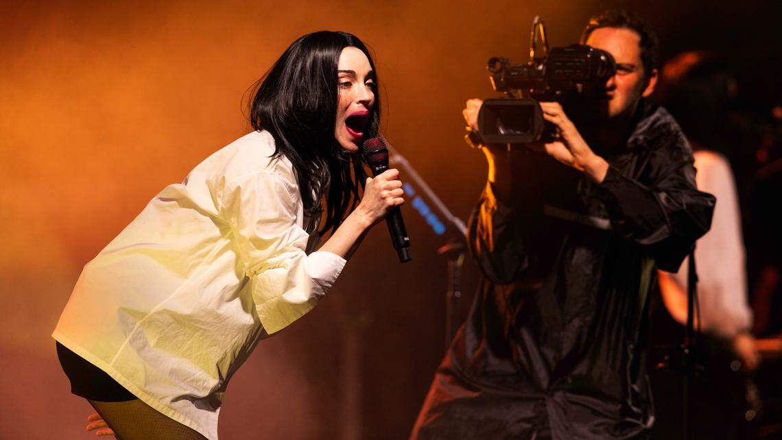 St. Vincent performs on the final night of the 2024 Hopscotch Music Festival in Raleigh, N.C., Saturday, Sept. 7, 2024.
