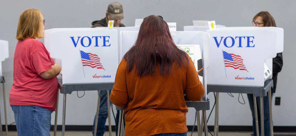 Voters cast their ballots