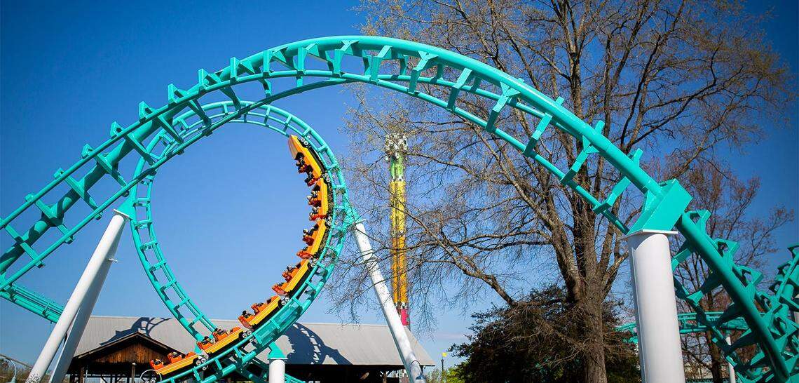 The Carolina Cyclone roller coaster is a fan fave at Carowinds Amusement Park on the N.C.-S.C. line outside of Charlotte. The park will be open in time for spring break for Triangle-area students.
