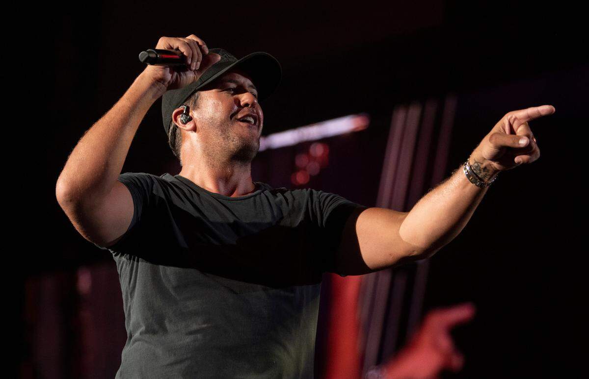 Luke Bryan brings his “Raised Up Right Tour” to the Coastal Credit Union Music Pavilion at Walnut Creek in Raleigh, N.C., Friday night, July 8, 2022.
