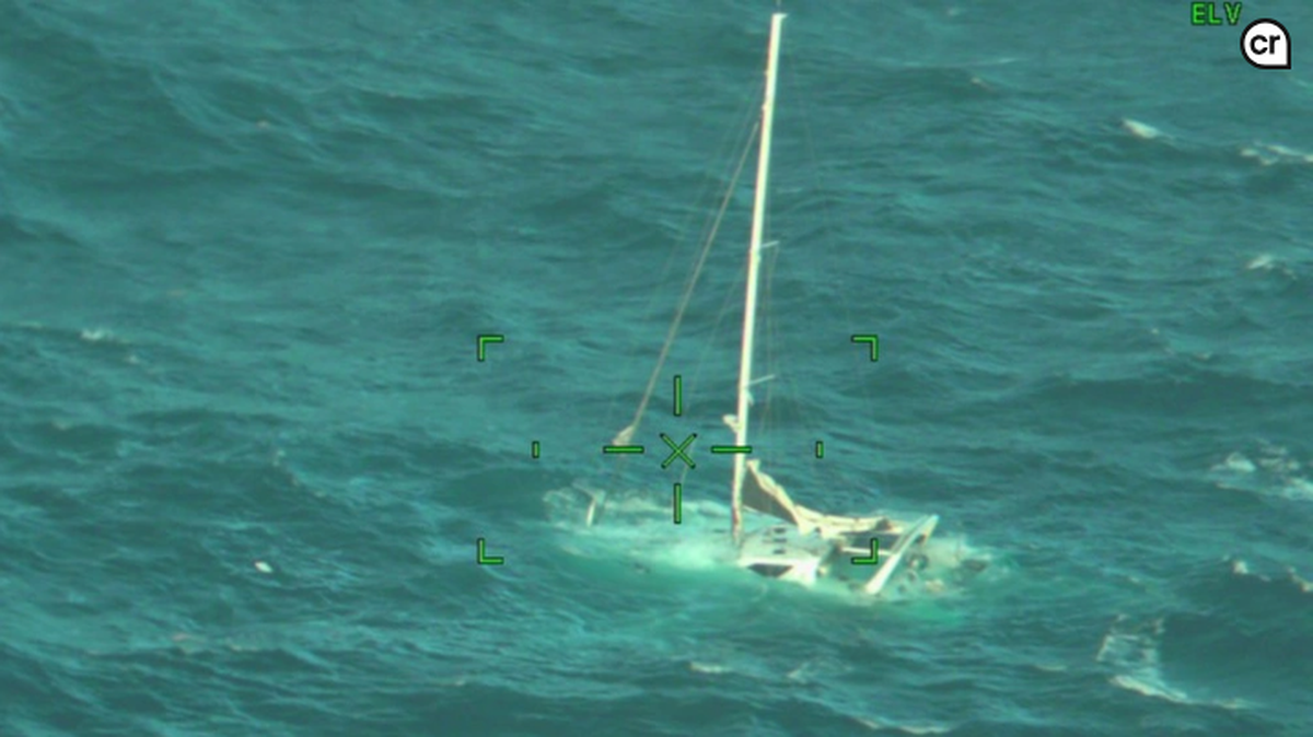 The U.S. Coast Guard received a distress call from the crew of the sailing vessel Magic Bus, reporting it was taking on water and all five people aboard were abandoning ship.