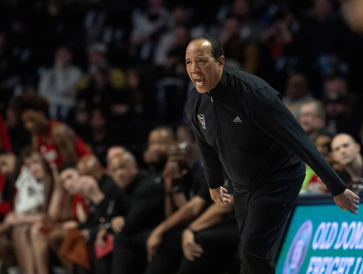 N.C. State head coach Kevin Keatts reacts on the sidelines during the first half of the Wolfpack’s game against Wake Forest on Saturday, Jan. 4, 2025, at Lawrence Joel Veterans Memorial Coliseum in Winston-Salem, N.C.