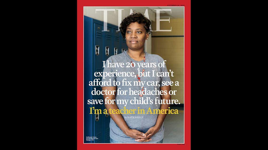 NaShonda Cooke, a teacher at Carroll Middle School in Raleigh, was featured on the cover of the Sept. 24, 2018, issue of TIME Magazine.