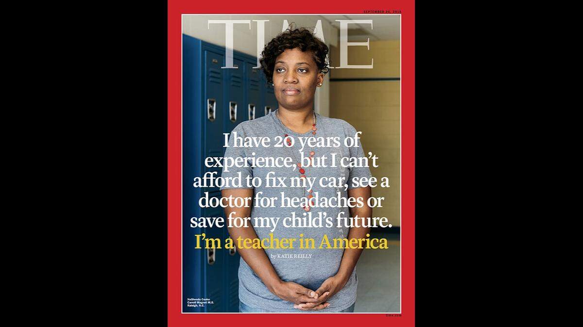 NaShonda Cooke, a teacher at Carroll Middle School in Raleigh, was featured on the cover of the Sept. 24, 2018, issue of TIME Magazine.