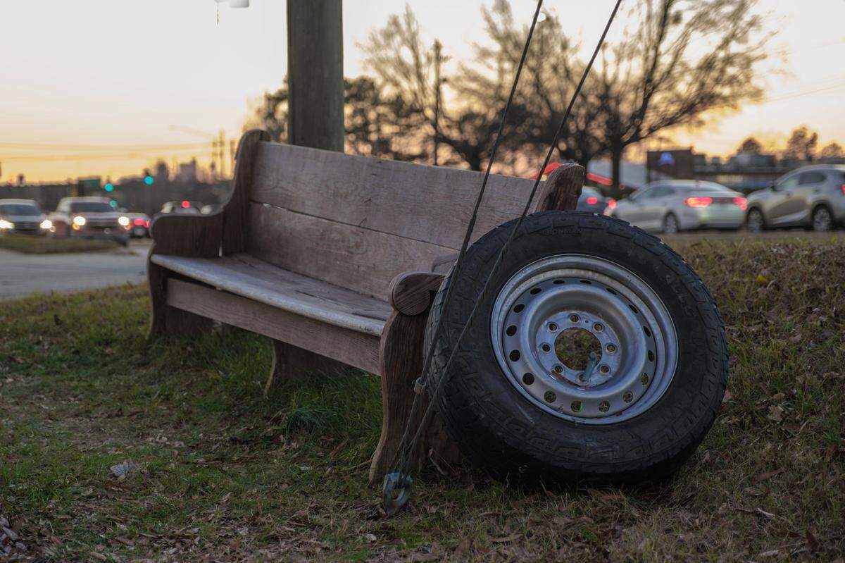 “Discarded Church Pew”