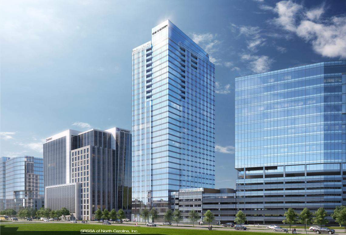 Kane Realty is building a 36-story luxury apartment tower off Six Forks Road called the Eastern Residences at North Hills.