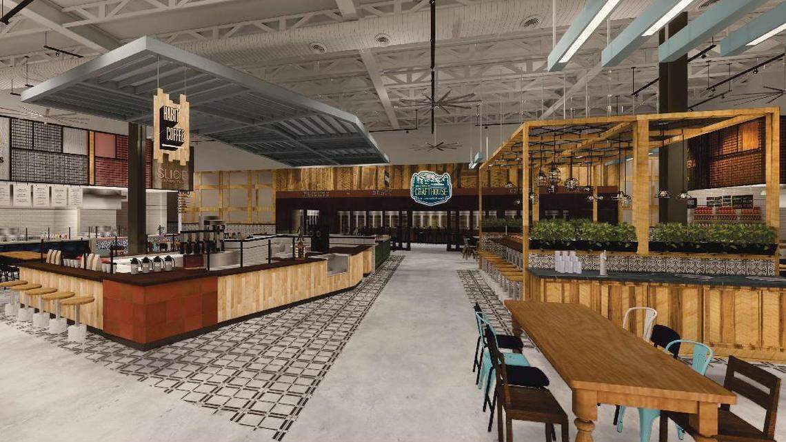 The Old North State Food Hall is being built in the former JR’s Cigars warehouse in Selma, just off of Interstate 95.