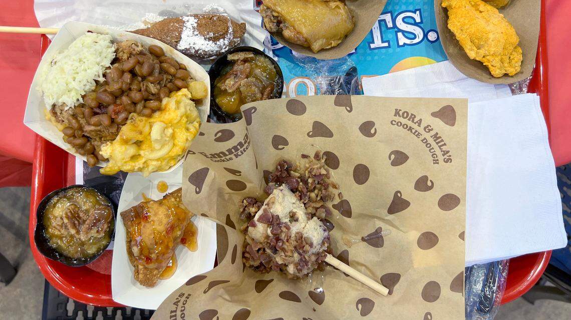 Some of the tasty new food offerings at the 2023 North Carolina State Fair, displayed during a media tasting on Oct. 9, 2023.