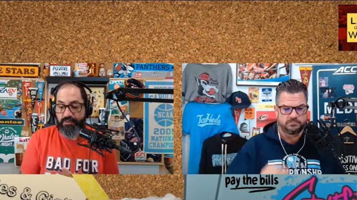 Joe Ovies (left) and Joe Giglio (right) on the Ovies + Giglio podcast.