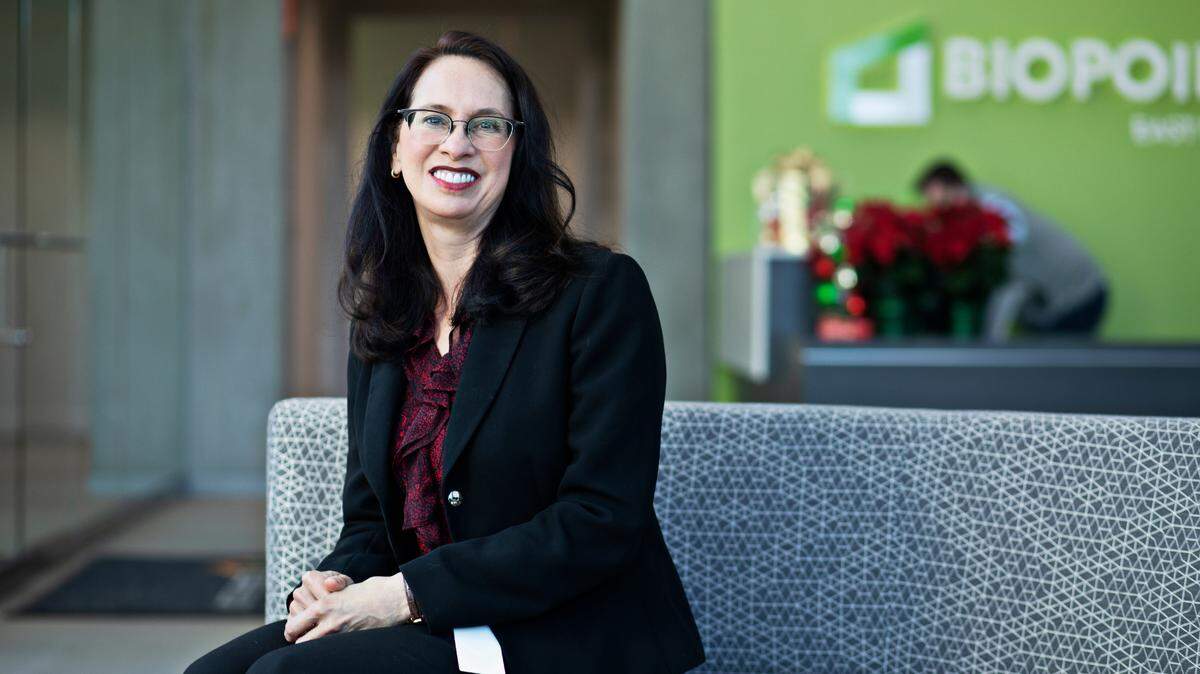 AskBio’s Sheila Mikhail has been one of the Triangle’s most successful CEOs in recent years. Mikhail was photographed at the Research Triangle Park-based gene therapy company on Monday, Dec. 13, 2021.