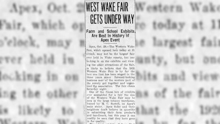 An Apex carnival with football and a concert — Today in Triangle history
