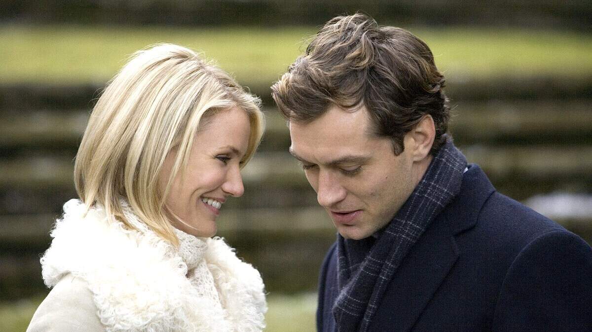 Cameron Diaz (left) and Jude Law in the movie “The Holiday.”