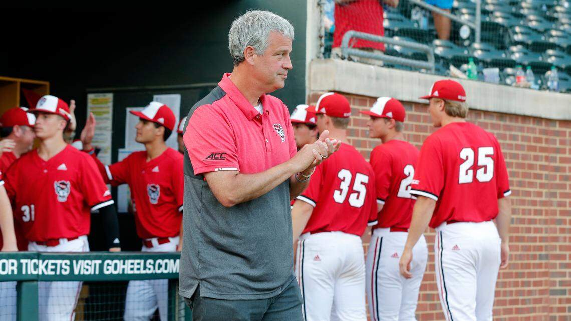 N.C. State’s athletic director Boo Corrigan applauds after N.C. State’s 11-0 victory over UNC at Boshamer Stadium in Chapel Hill, N.C., Saturday, May 18, 2019.