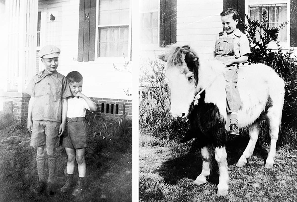 Photos of Jim Hunt as a child growing up in Rock Ridge.