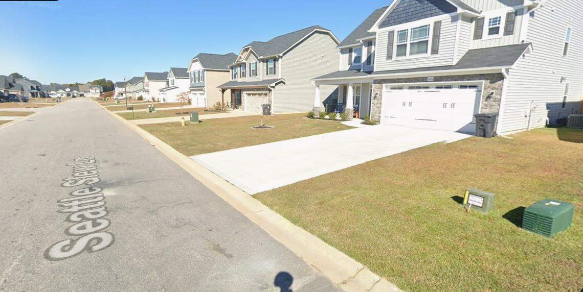 A screenshot of Seattle Slew Lane in Hope Mills, North Carolina.