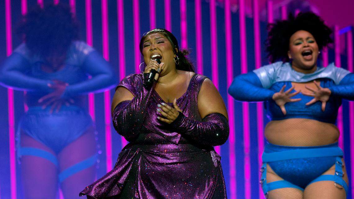 Lizzo in concert on her “Special Tour” at Raleigh’s PNC Arena, Wednesday night, May 10, 2023.