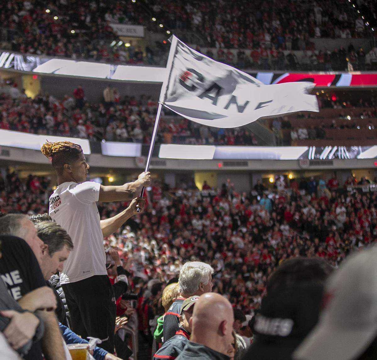 Carolina Hurricanes fans welcome the team to the ice for game five against Boston on Tuesday, May 10, 2022 at PNC Arena in Raleigh, N.C.