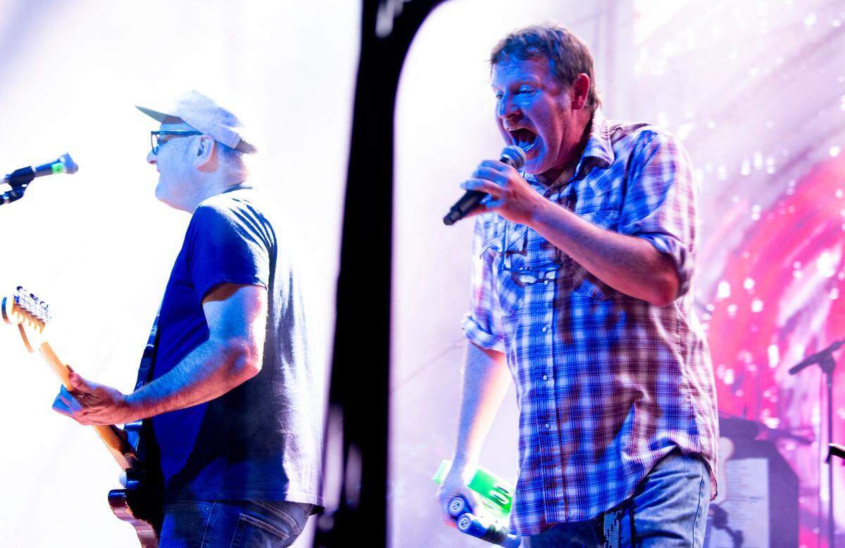 Pavement channels their 90’s sound at the Hopscotch Music Festival, Thursday night, Sept. 7, 2023 in downtown Raleigh, N.C..