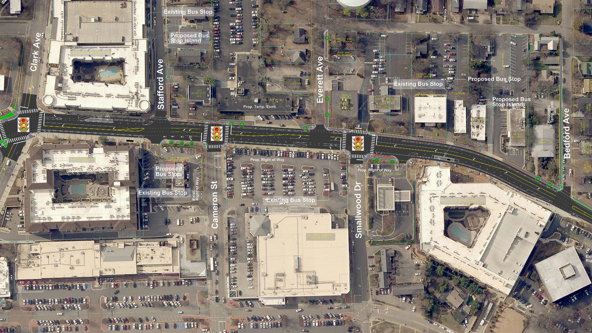 The city of Raleigh will reconfigure a section of Oberlin Road between Clark Avenue and Bedford Street to make it better for bike riders and pedestrians, but doing so means the road will go from five lanes to three.